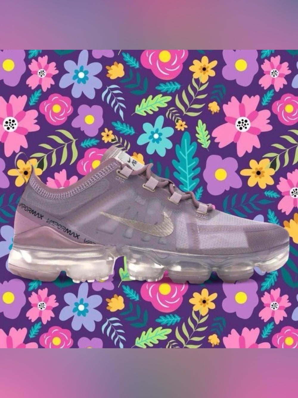 Nike Lavender/Purple VaporMax with Silver Swoosh